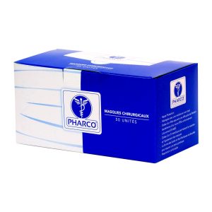 Bavette chirurgicale bleue Pharco